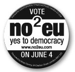 No2EU Yes to Democracy badge